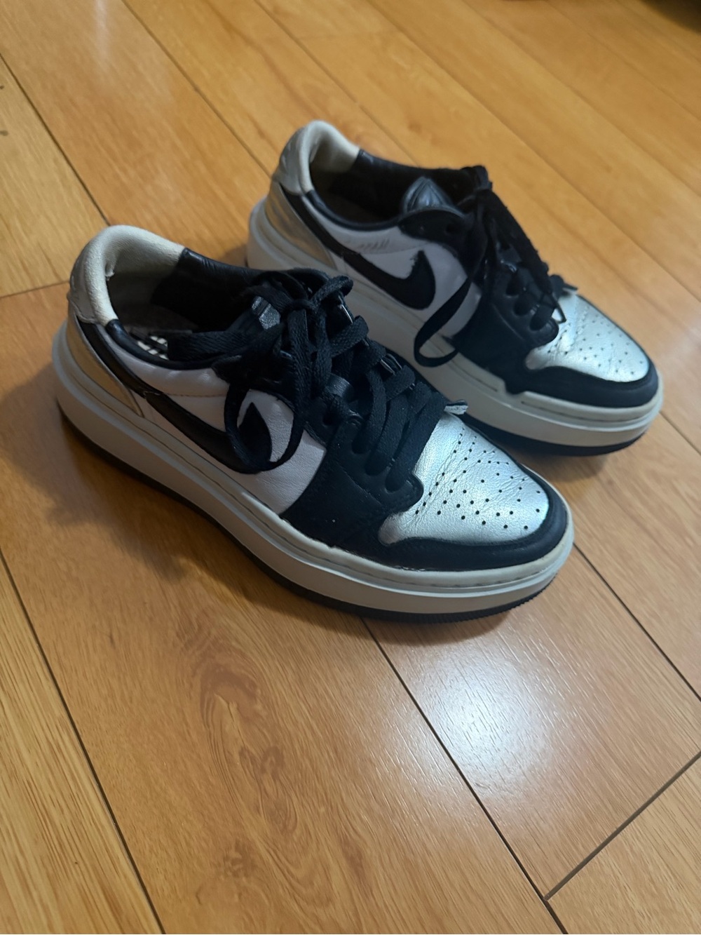 Nike Black and White Layered-sole Sneakers